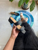 صندل دوبند چرم پاشنه ۳ روکش (قالب کوچکپا) S-28