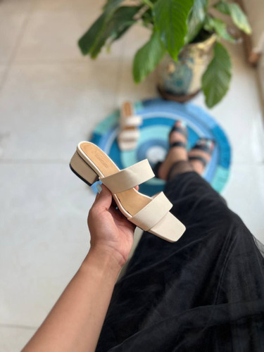 صندل دوبند چرم پاشنه ۳ روکش (قالب کوچکپا) S-28