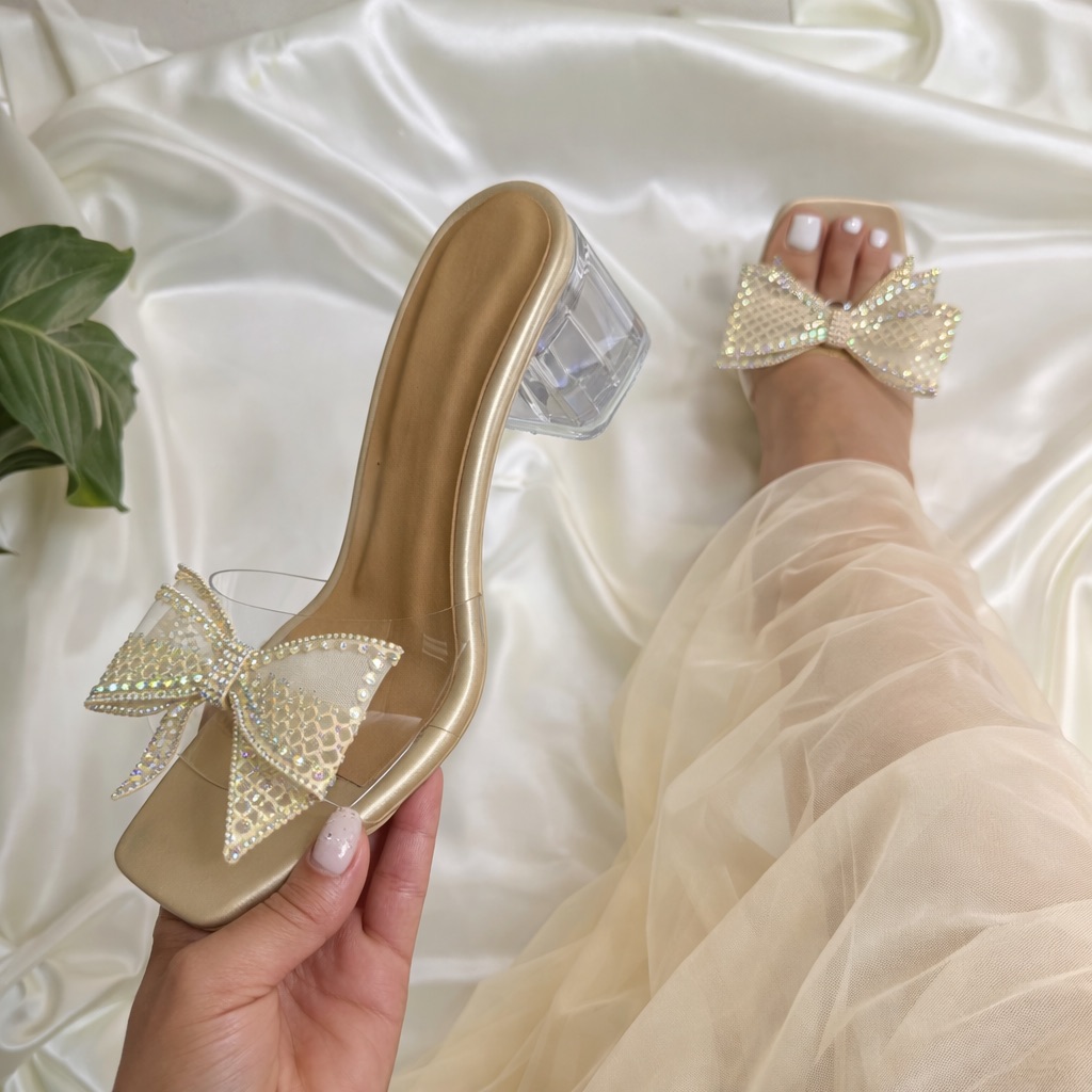 صندل پاپیون تک بند کراواتی پاشنه5(قالب کوچک)