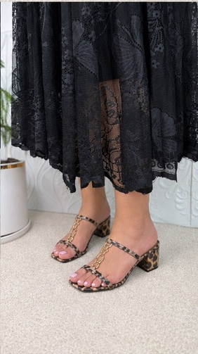 صندل YSL دو بند پاشنه 6 سانت (قالب کوچک پا)